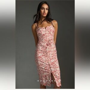 ✨NWOT✨ Anthropologie Slim Scalloped Front-Slit Corset Dress size 10 - sold out!